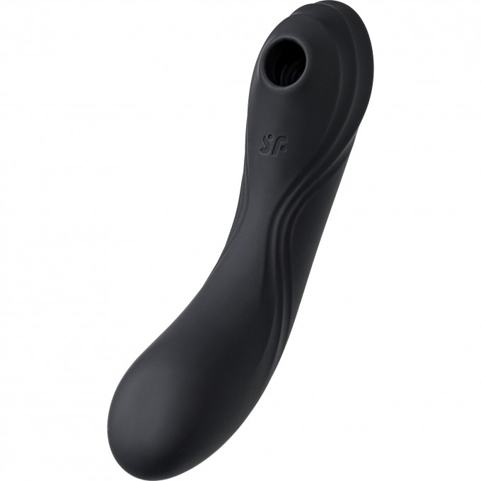 Вакуум-волновой бесконтактный стимулятор клитора SATISFYER Curvy Trinity 4, силикон, чёрный J2018-250