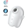 Вакуум-волновой бесконтактный стимулятор клитора SATISFYER GLOWING GHOST силикон белый 8,4 см 4060057