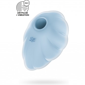 Вакуумный стимулятор клитора SATISFYER CLOUD DANCER, силикон, голубой